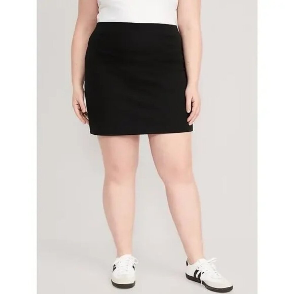 NWT OLD NAVY Black Pixie High-Waisted Pull-On Mini Skirt – Plus 2X